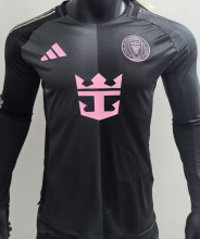 2025/26 Inter Miami Away Black Player Version Long Sleeve Soccer Jersey  长袖