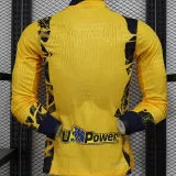 2024/25 In Milan Third Yellow Player Version Long Sleeve Soccer Jersey