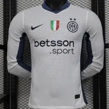 2024/25 In Milan Away White Player Version Long Sleeve Soccer Jersey