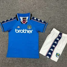 1997/98 Man City Home Blue Retro Kids Soccer Jersey