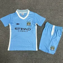 2011/12 Man City Home Blue Retro Kids Soccer Jersey