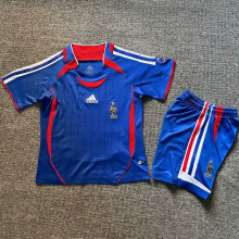 2006 France Home Blue Retro Kids Soccer Jersey