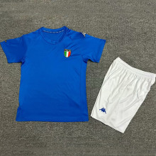 2000 Italy Home Blue Kids Retro Soccer Jersey