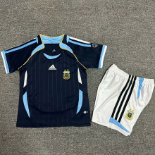 2006 Argentina Away Retro Kids Soccer Jersey