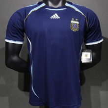 2006 Argentina Away Retro Player Version Soccer Jersey