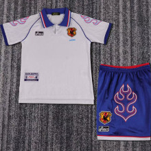 1998 Japan  Away White Retro Kids Soccer Jersey