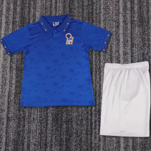 1994 Italy Home Blue Kids Retro Soccer Jersey