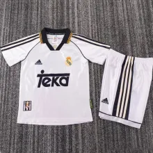1998/2000 RM Home White Retro Kids Soccer Jersey