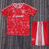 1989/91 LFC Home Red Retro Kids Soccer Jersey