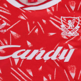 1989/91 LFC Home Red Retro Kids Soccer Jersey