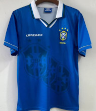 1994 Brazil Away Blue Retro Soccer Jersey