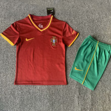 2000 Portugal Home Kids Retro Soccer Jersey