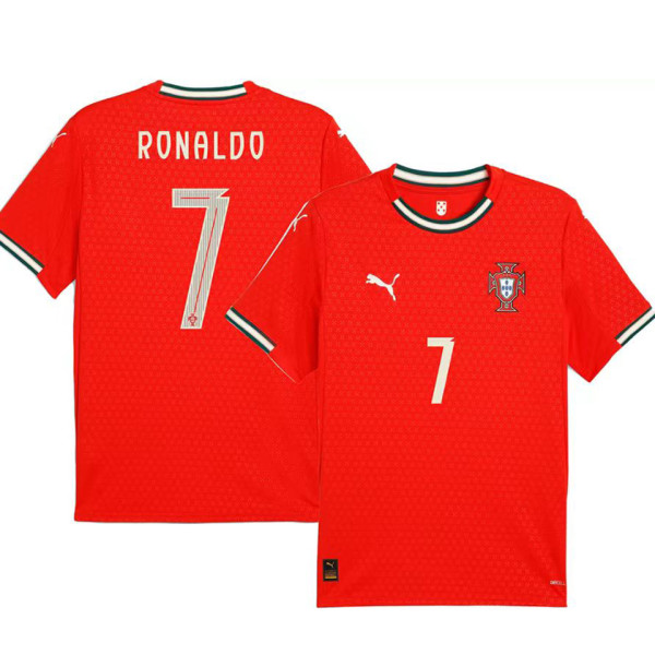 RONALDO #7 Portugal Home 1:1 Quality Red Fans Jersey 2025/26 ★★