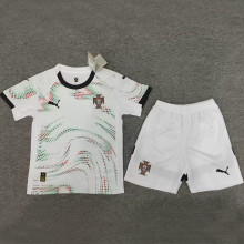 2025/26 Portugal Away White Kids Soccer Jersey