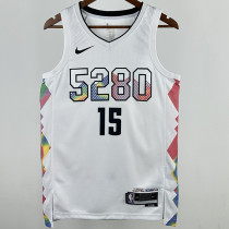2025 Nuggets  JOKIC #15 White City Edition NBA Jersey
