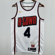 2025 Rockets  GREEN #4 White City Edition NBA Jersey