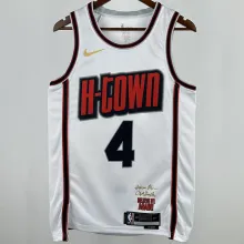 2025 Rockets  GREEN #4 White City Edition NBA Jersey