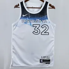 2025 Timberwolves TOWNS #32 White City Edition NBA Jersey