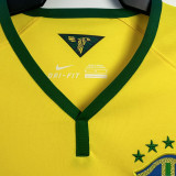 2014 Brazil Home Yellow Retro Soccer Jersey