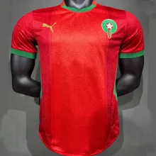 2025/26 Morocco Home Red Player Version Soccer Jersey