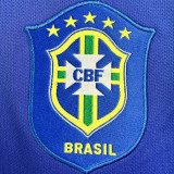 2006 Brazil Away Blue Retro Soccer Jersey