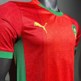 2025/26 Morocco Home Red Player Version Soccer Jersey