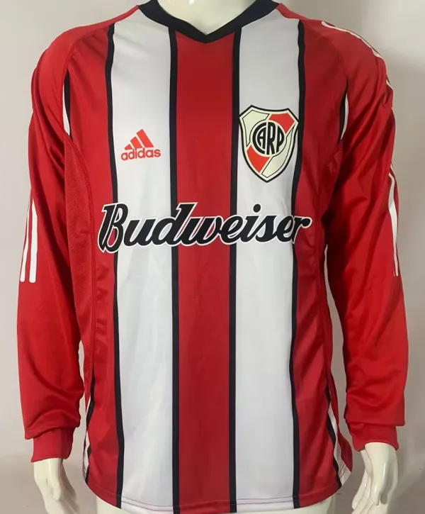 2003/04 River Plate Away Retro Long Sleeve Soccer Jersey
