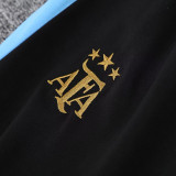 2025 Argentina Black Hoody Zipper Jacket Tracksuit