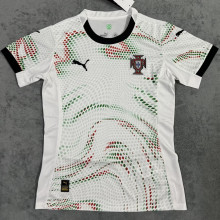2025/26 Portugal Away White Women Soccer Jersey 女