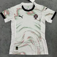 2025/26 Portugal Away White Women Soccer Jersey 女