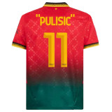”PULISIC“  #11 AC Milan x Off White 4Th Fans Soccer Jersey 2024/25 ★★