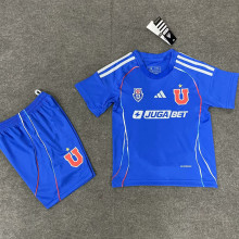 2025/26 Universidad de Chile Home Blue Kids Soccer Jersey