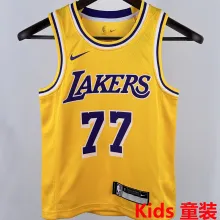 Lakers DONCIC #77 Yellow Kids NBA Jersey 童装