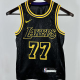 Lakers DONCIC #77 Black Kids NBA Jersey 童装
