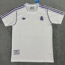 2025 RM White Retro Style Soccer Jersey