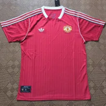 2025 M Utd Red Retro Style Soccer Jersey