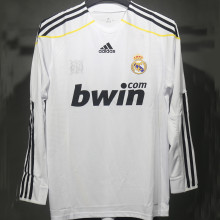 2009/10 RM White Home Retro Player Version Long Sleeve Jersey 球员版 长袖