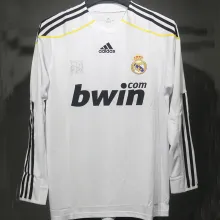 2009/10 RM White Home Retro Player Version Long Sleeve Jersey 球员版 长袖