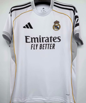 2025/26 RM Home 1:1 Quality White Fans Soccer Jersey
