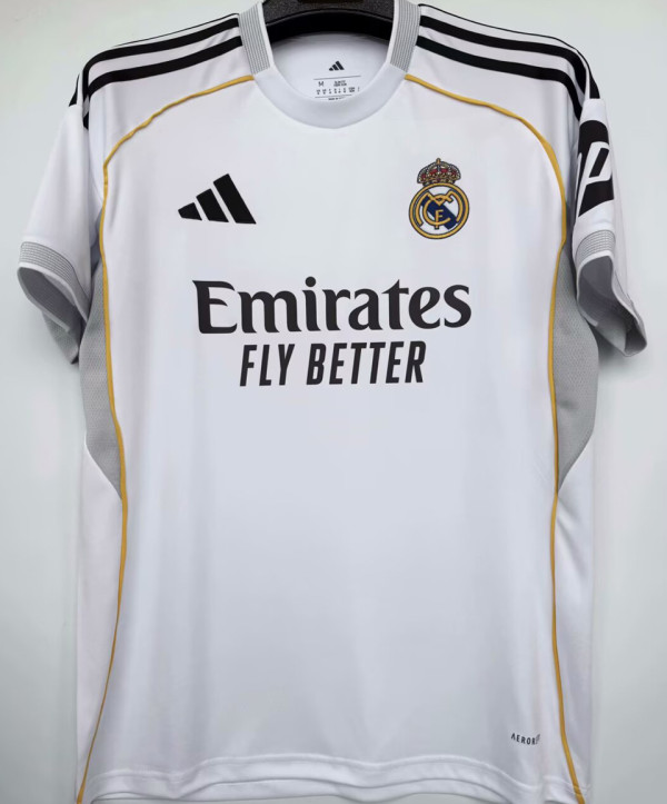 2025/26 RM Home 1:1 Quality White Fans Soccer Jersey