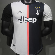 2019/20 JUV Home White Black Retro Player Version Soccer Jersey