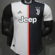 2019/20 JUV Home White Black Retro Player Version Soccer Jersey