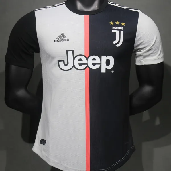 2019/20 JUV Home White Black Retro Player Version Soccer Jersey