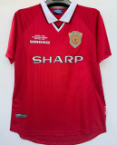 1999/2000 M Utd Home Red Retro Soccer Jersey