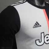 2019/20 JUV Home White Black Retro Player Version Soccer Jersey