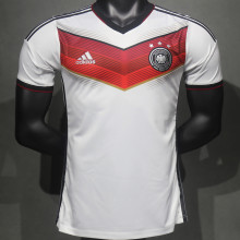 2014 Germany Home White Retro Player Version Soccer Jersey  3 Start 三星