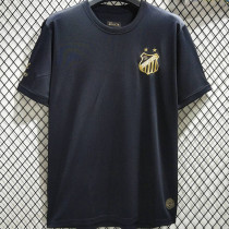 2025 Santos Black Cotton Retro Style T-Shirt
