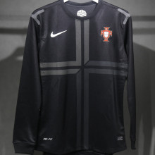 2013 Portugal Away Black Retro Player Version Long Sleeve Jersey 球员版 长袖