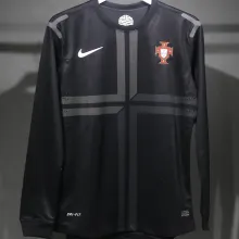 2013 Portugal Away Black Retro Player Version Long Sleeve Jersey 球员版 长袖