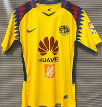2018 Club America Home Yellow Retro Soccer Jersey